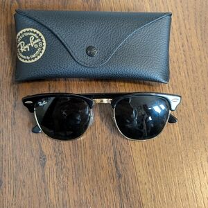 Ray-Ban Black and Gold Sunglasses